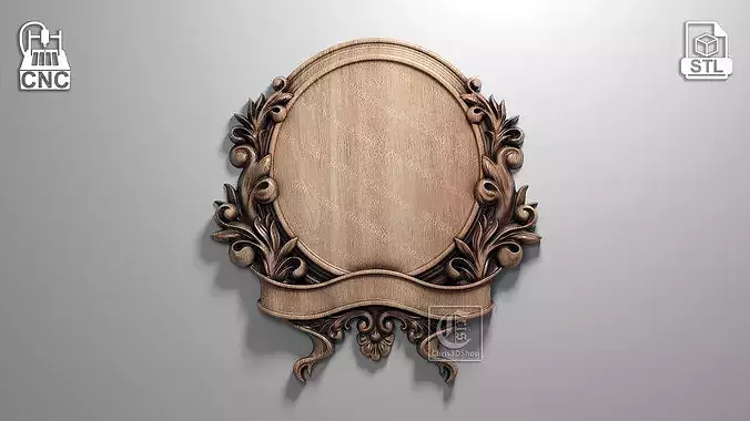 Trophy Mounting Plaque 18 - Digital File for CNC in STL Format 