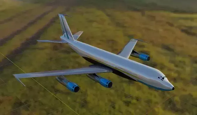 C-135 Style Military Jet - Custom 1950s Transport