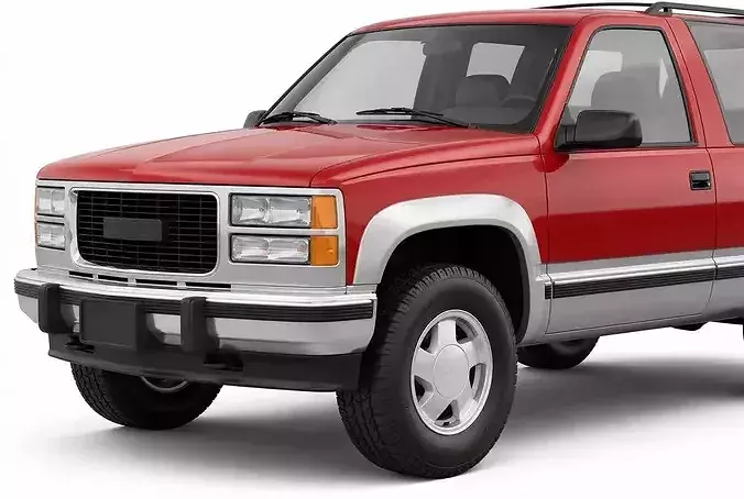 Vintage Full Size 2 Door SUV 3D model 6