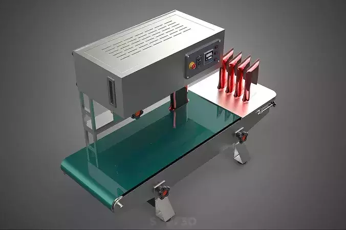 HORIZONTAL POUCH FOIL SEAL SEALING SEALER MACHINE FOOD PACKING 3D model 2