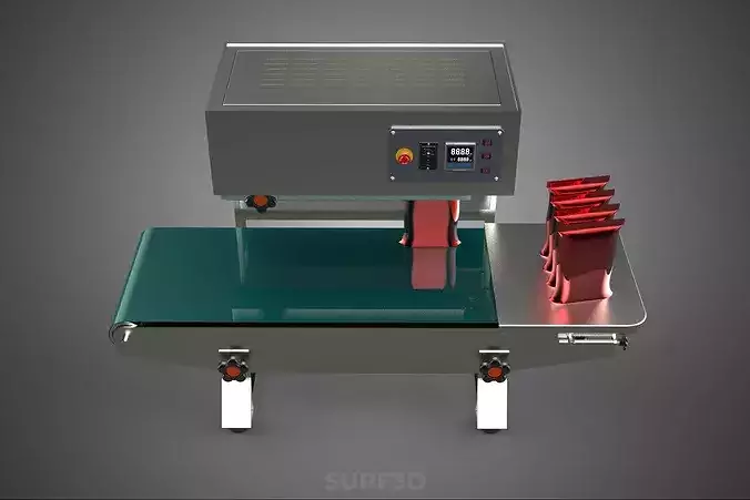 HORIZONTAL POUCH FOIL SEAL SEALING SEALER MACHINE FOOD PACKING 3D model 3
