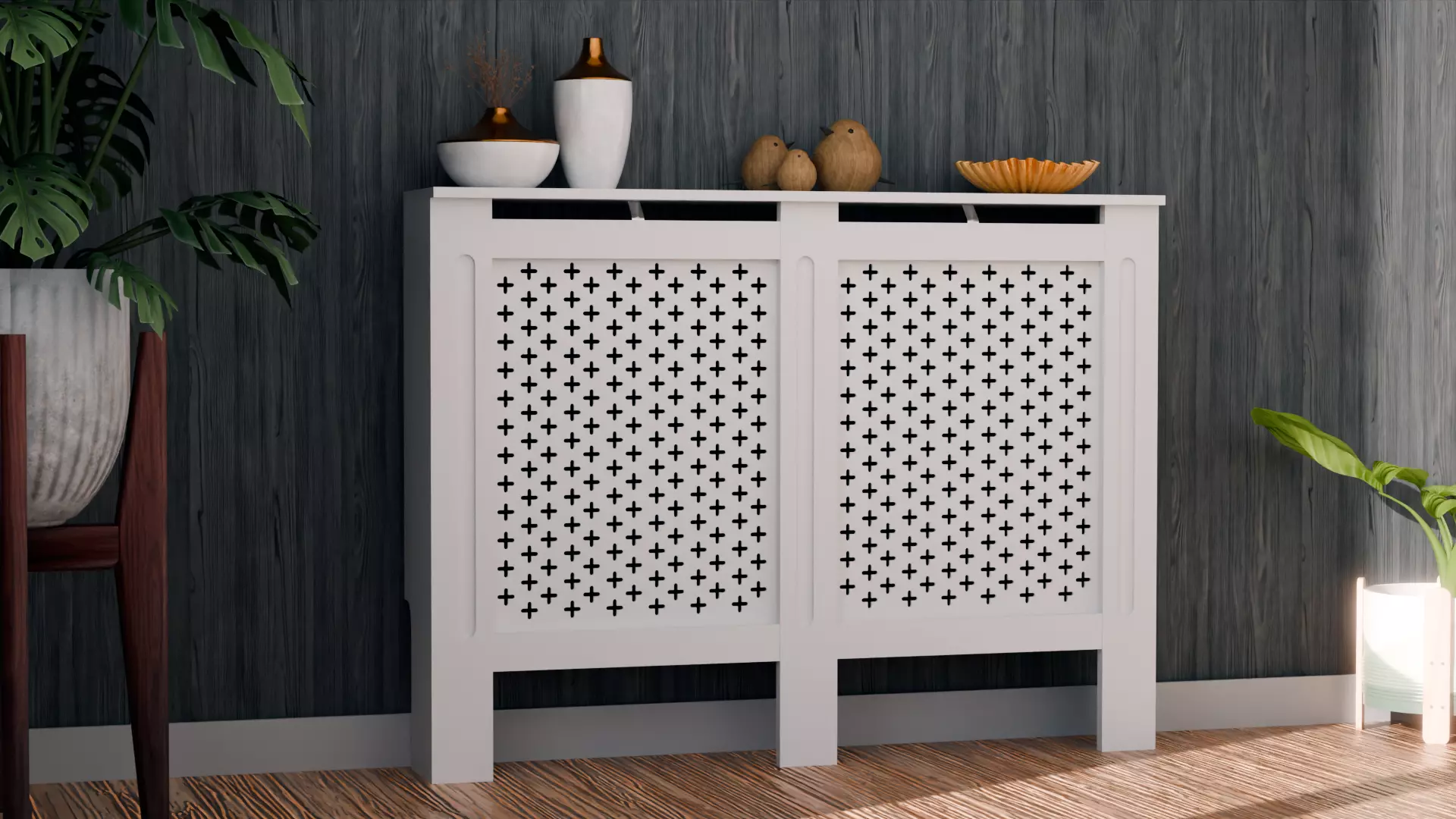 Medium Perforated Radiator Cover Archviz Furniture Low Poly Low-poly 3D model