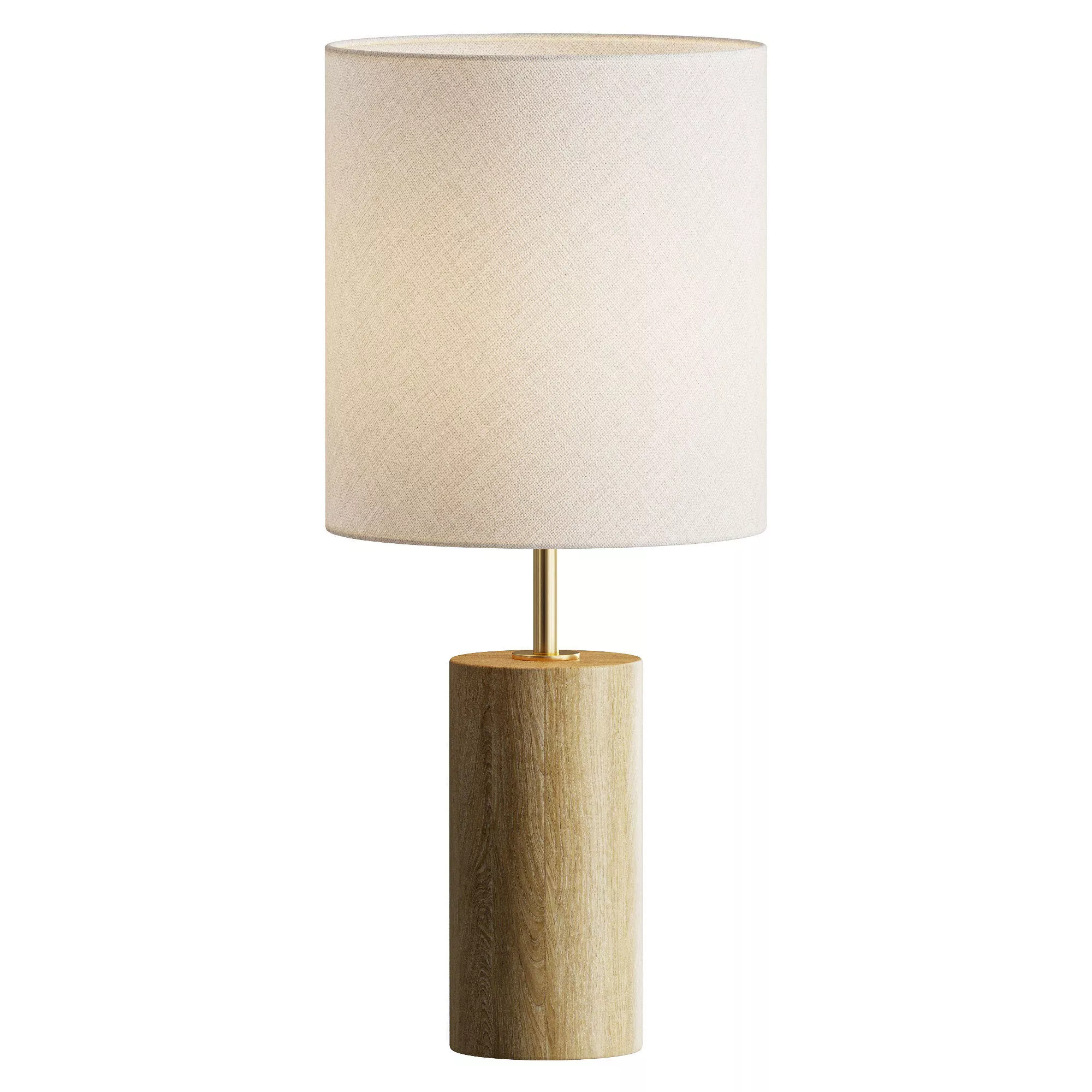 Adesso Wood Column Modern Table Lamp 3D model