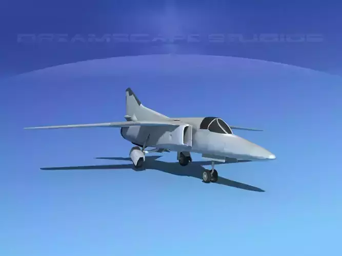 Mig-27 Fighter LP Bare Metal Low-poly 3D model