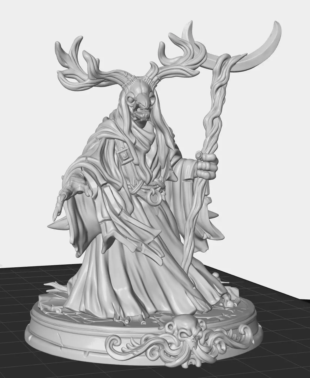 Death Druid Wendigo Shaman Miniature 60mm Pre supported Free 3D print model