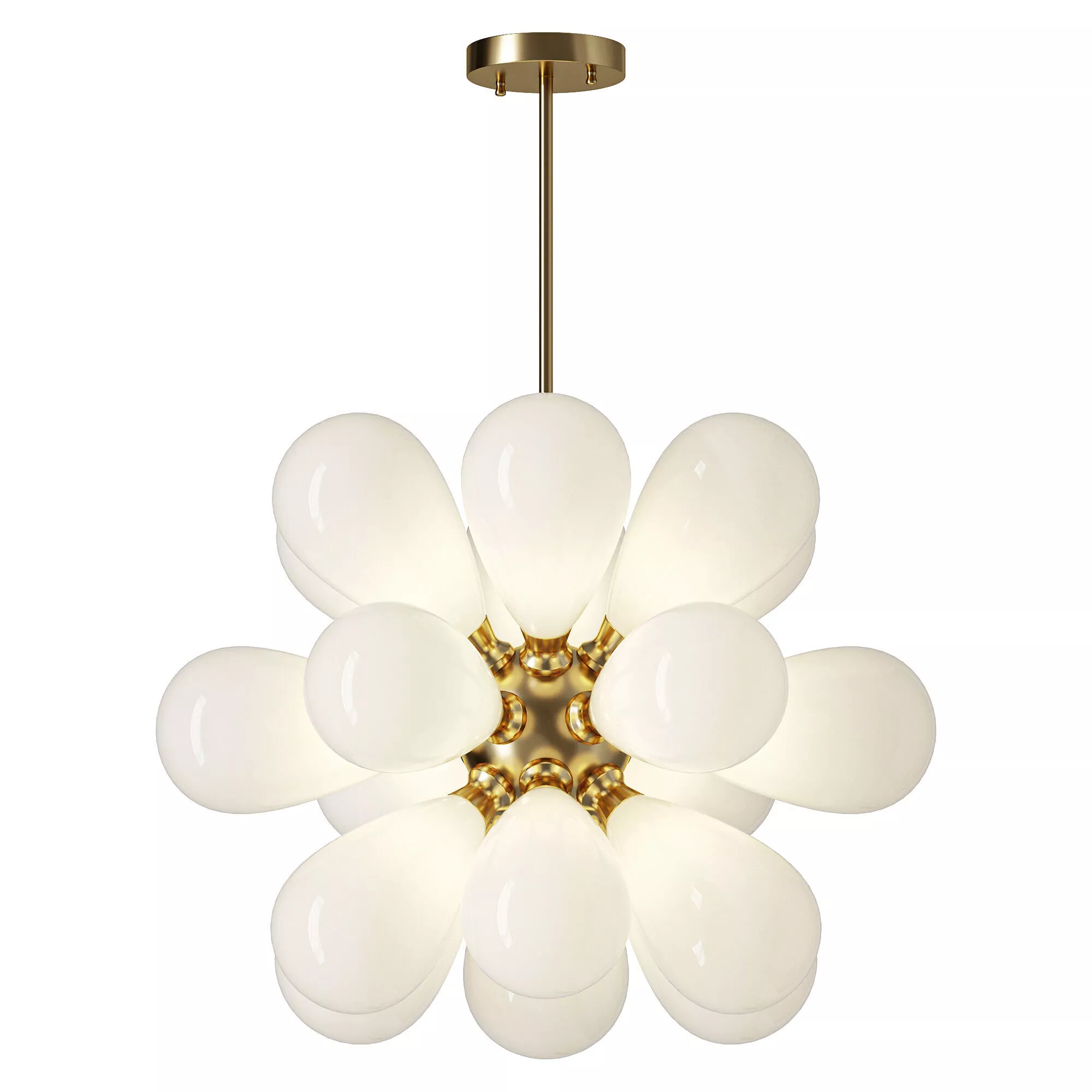 Modern Cluster Frosted Glass Bubble Chandelier 3D model
