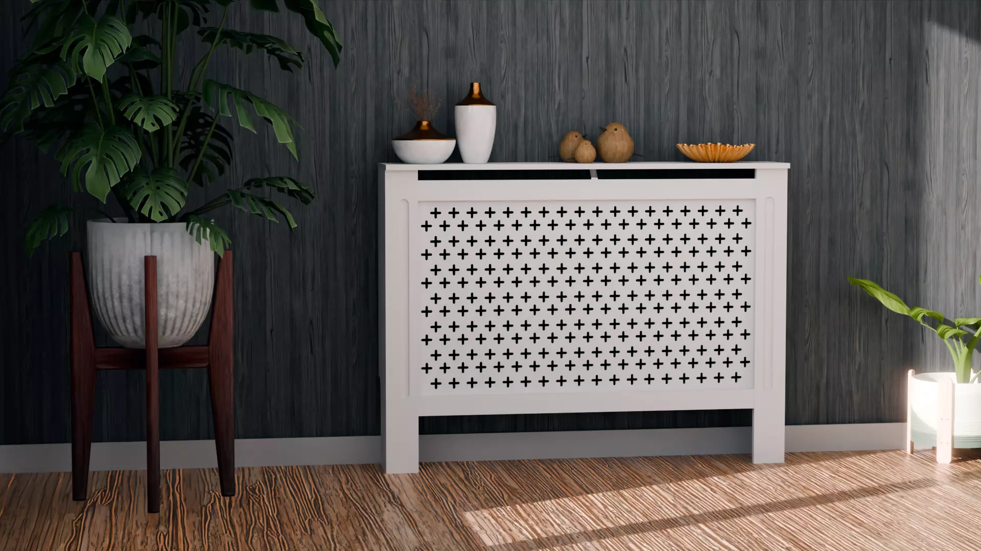 Medium Perforated Radiator Cover Modern Archviz Furniture Low-poly 3D model
