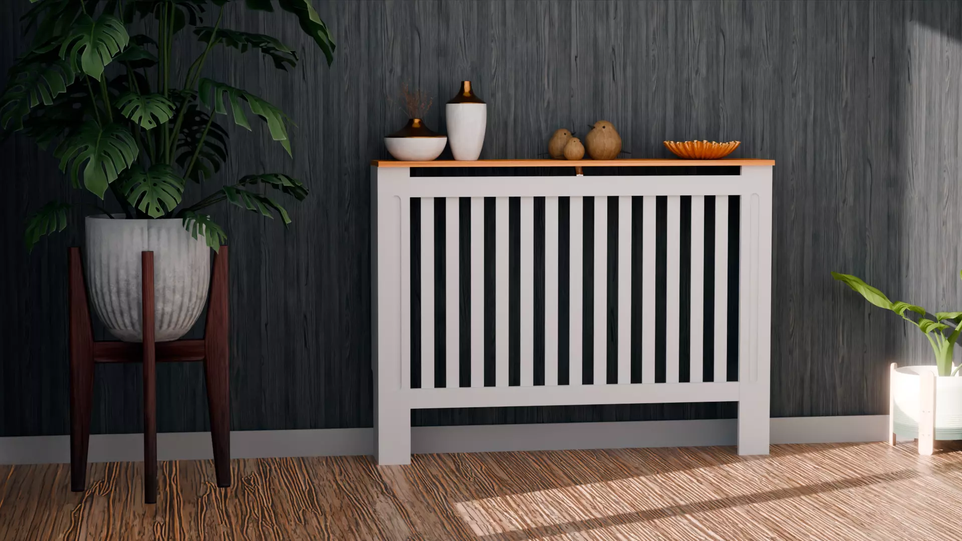 Medium Perforated Radiator Cover Modern Archviz Furniture Low-poly 3D model