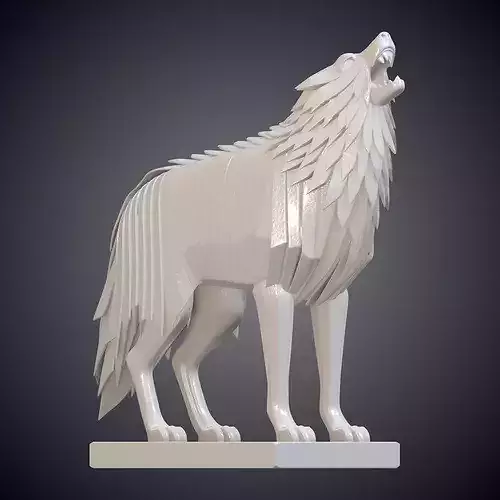 Howling Wolf Spirit Statue PM-766