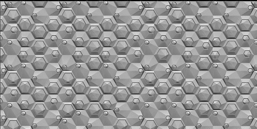 Seamless Hexagonal Geometric Wall Texture 3D model