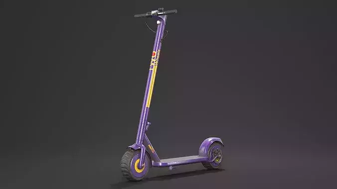Sharing Rental Electric Scooter Low Poly PBR