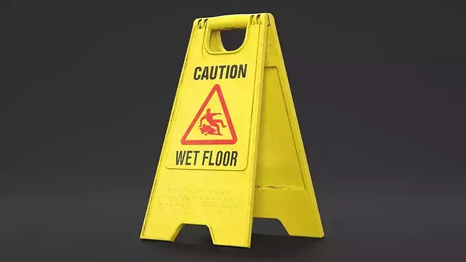 Wet Floor Sign PBR