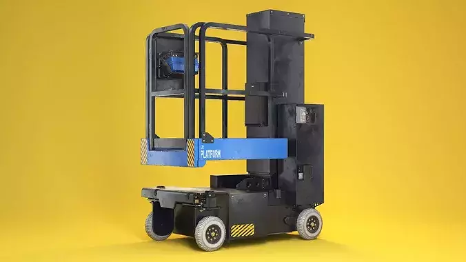 Self-propelled Lift Work Platform Low Poly PBR