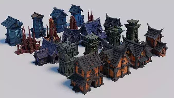 Medieval Town and Tower Asset Pack