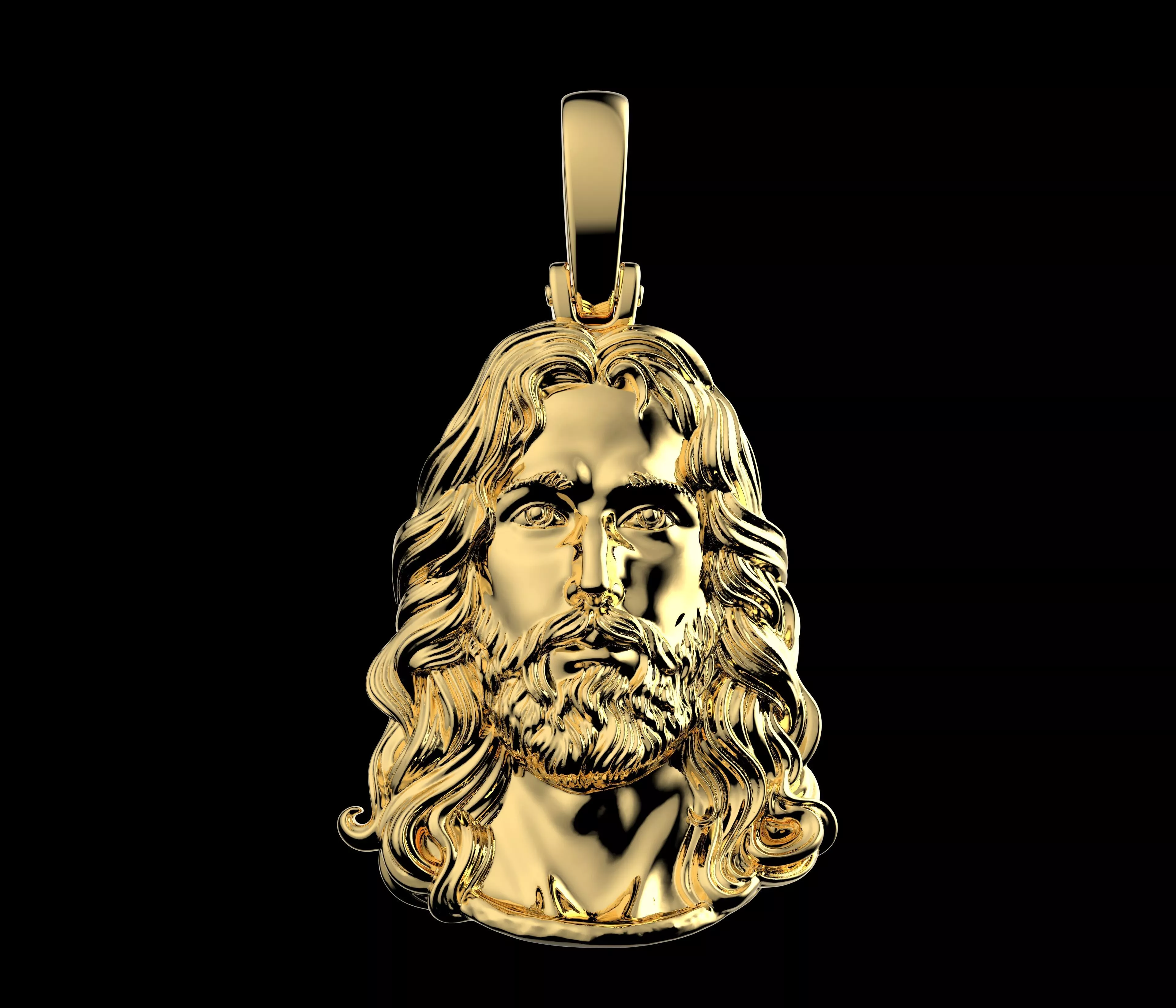 Pendant Jesus 3dm STL Ready for Casting N1721 3D print model