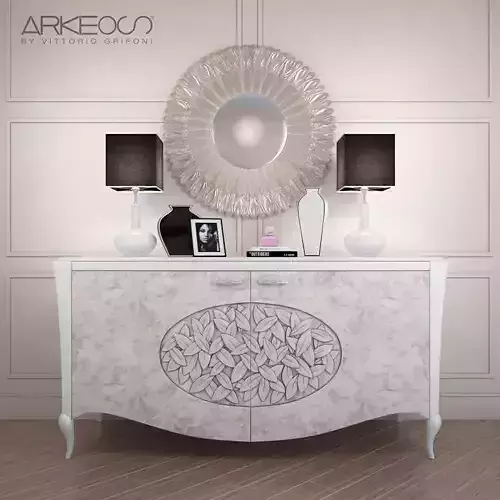 sideboard Arkeos KRONOS K100 White Silver 3D model