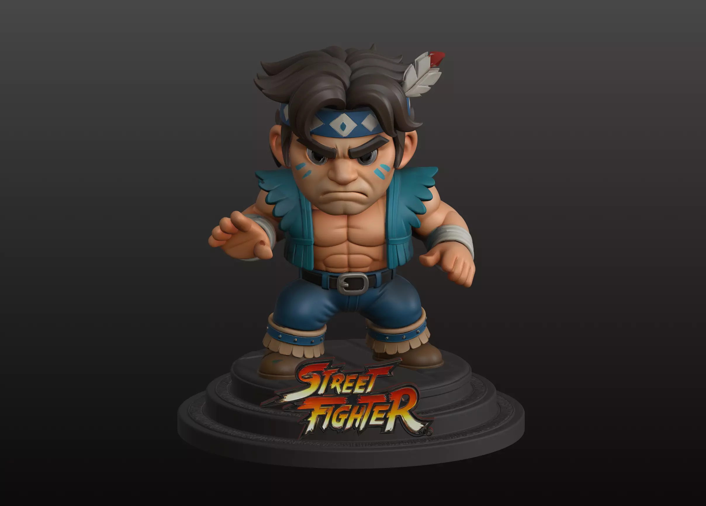 Street Fighter Chibi Collection T Hawk 17 3D print model