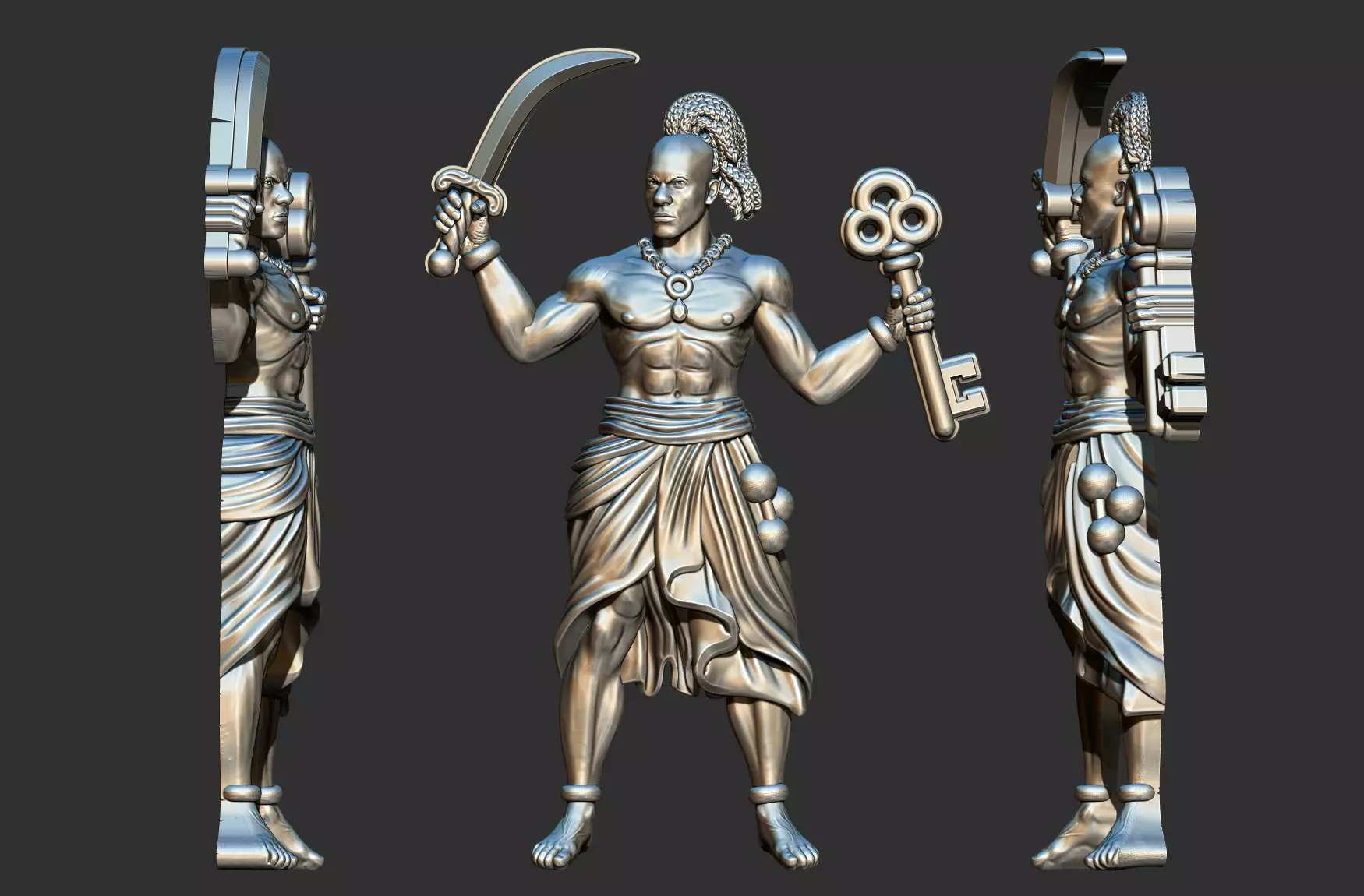 Exu Bara - Orixa - Relief Relevo 3D print model