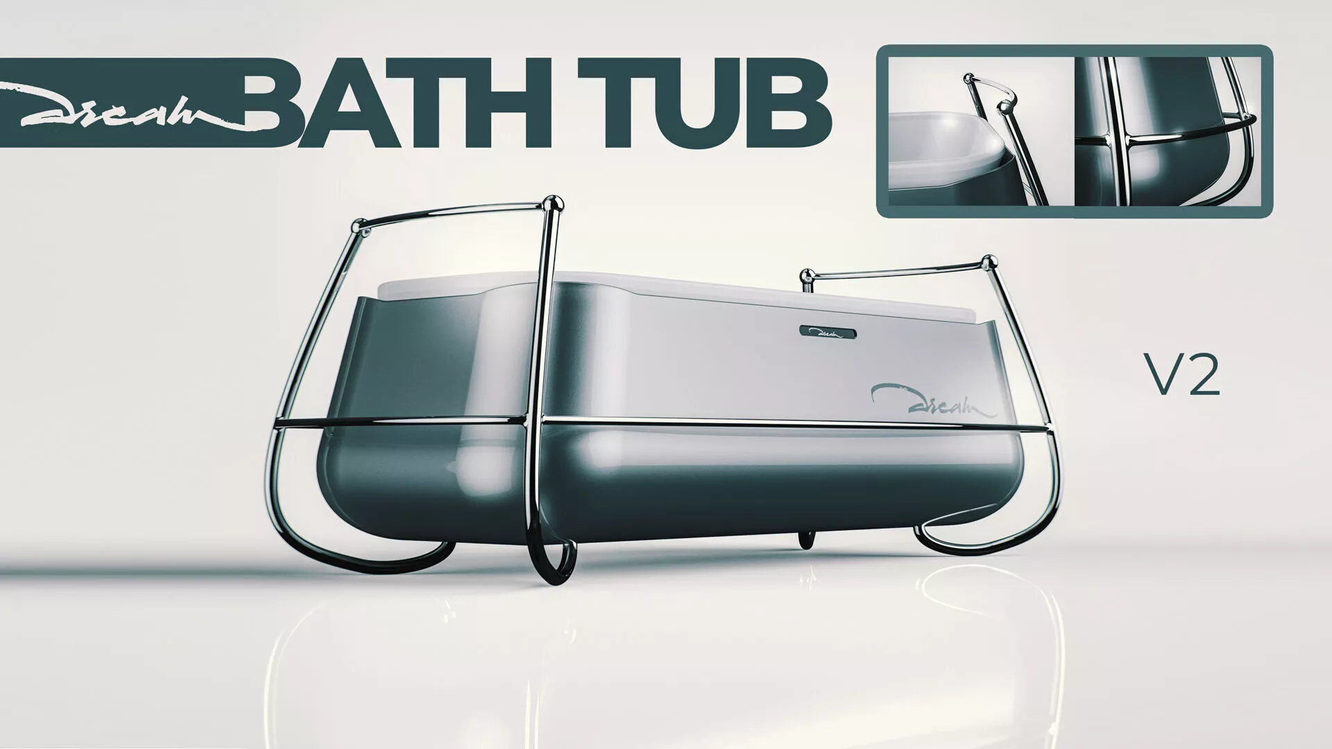 Freestanding Bathtub Dream - Luxury Designer Soaking Tub 3D model