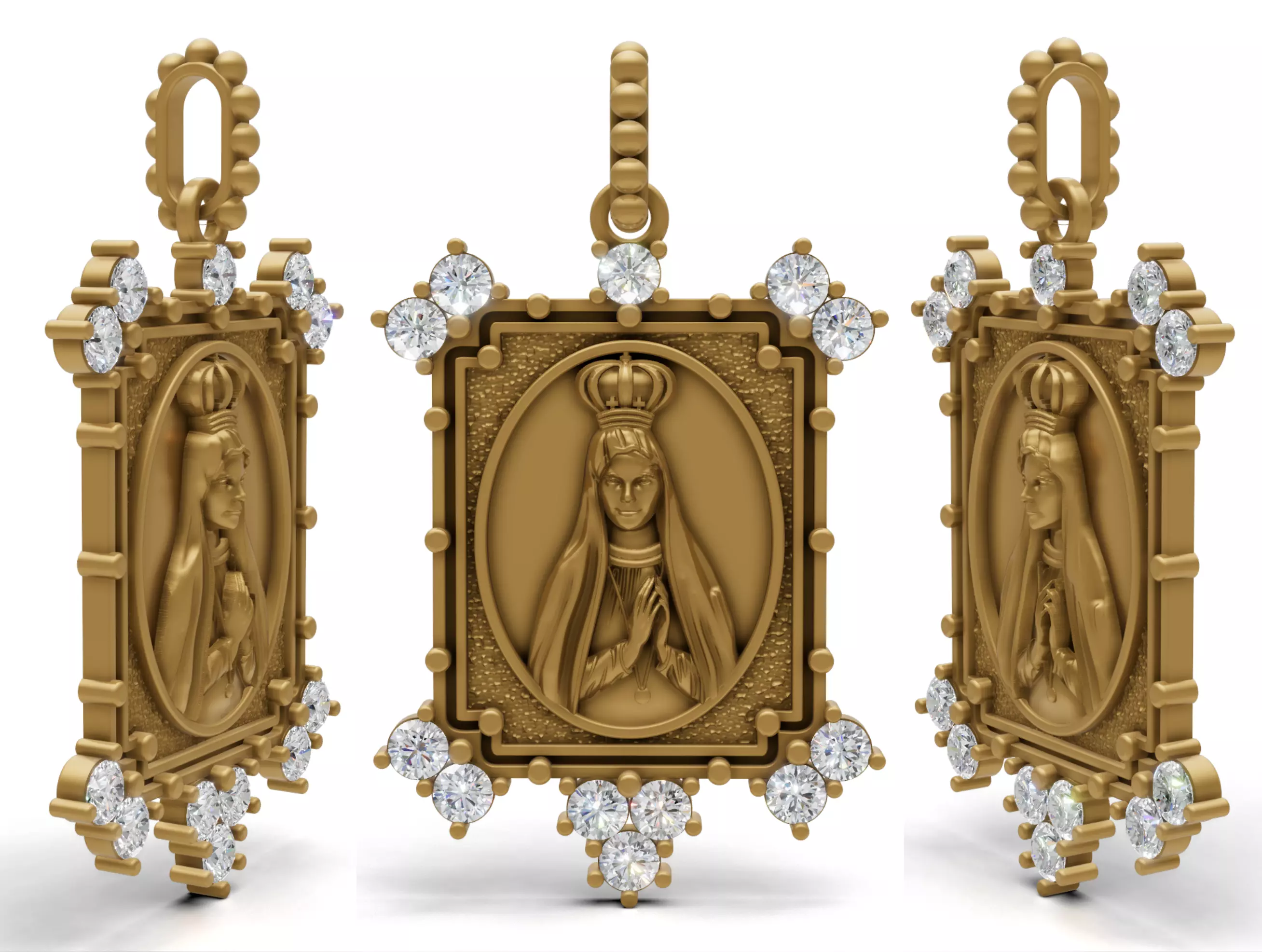 Fatima Nossa Senhora - Our Lady of Fatima Medal 3D print model