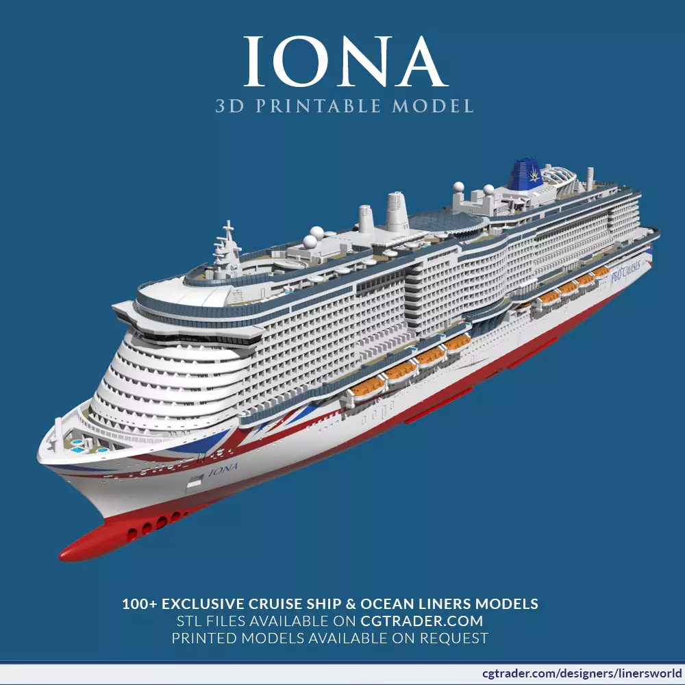 MV IONA cruise ship print-ready model 3D print model