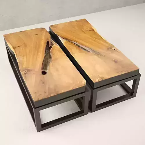 Teak Coffee Table 3D model