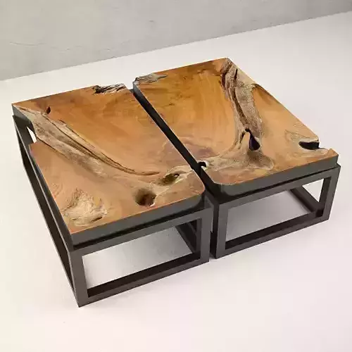Teak Coffee Table 3D model