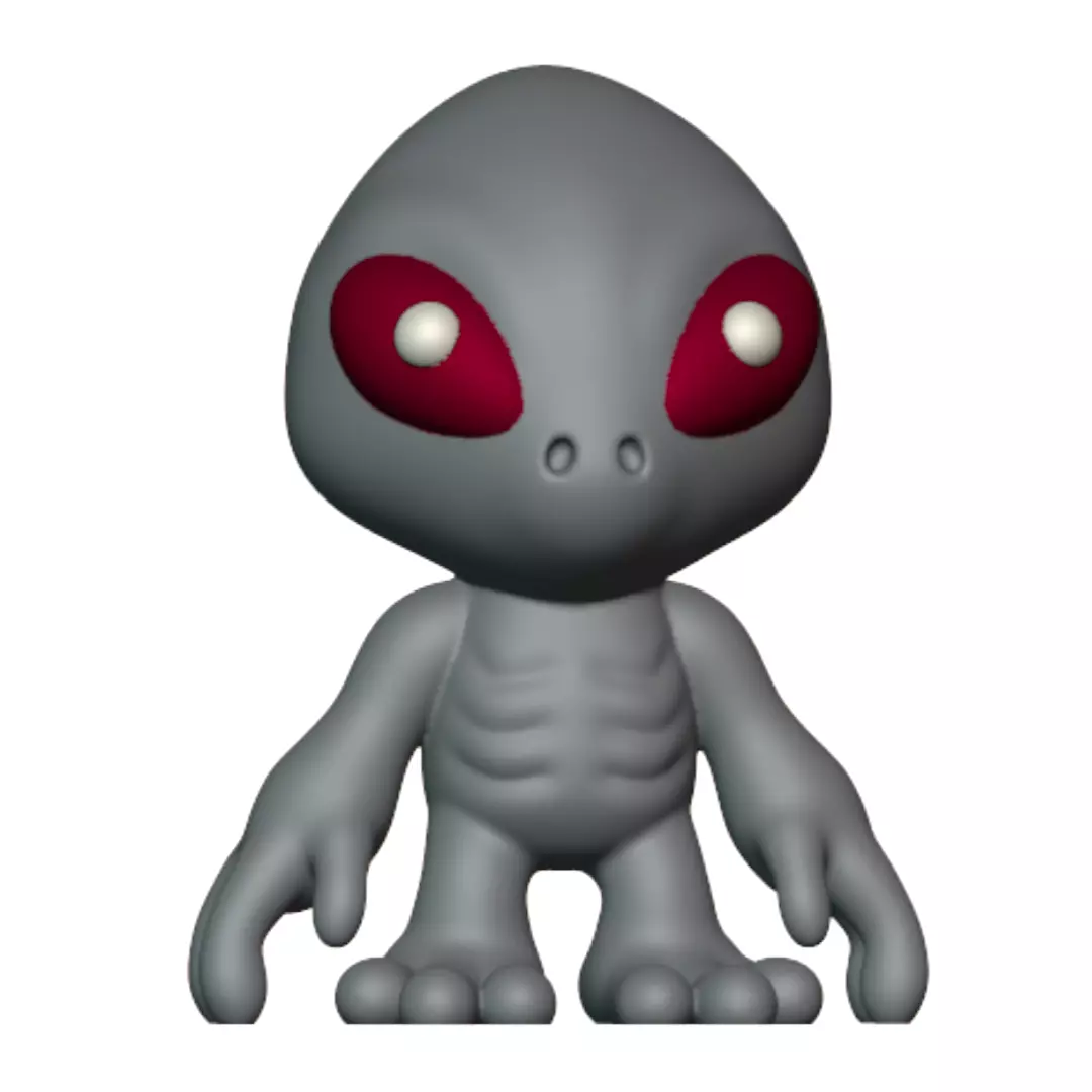Cute Cryptid Dover Demon Kawaii Cryptid Figure 3D print model