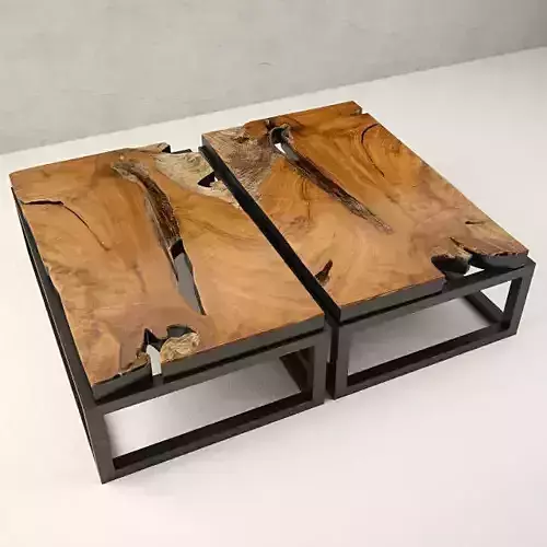 Teak Coffee Table 3D model