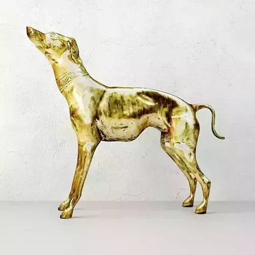 Large Brass Greyhound
