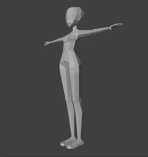 3D model lowpoly girl model VR / AR / low-poly | CGTrader