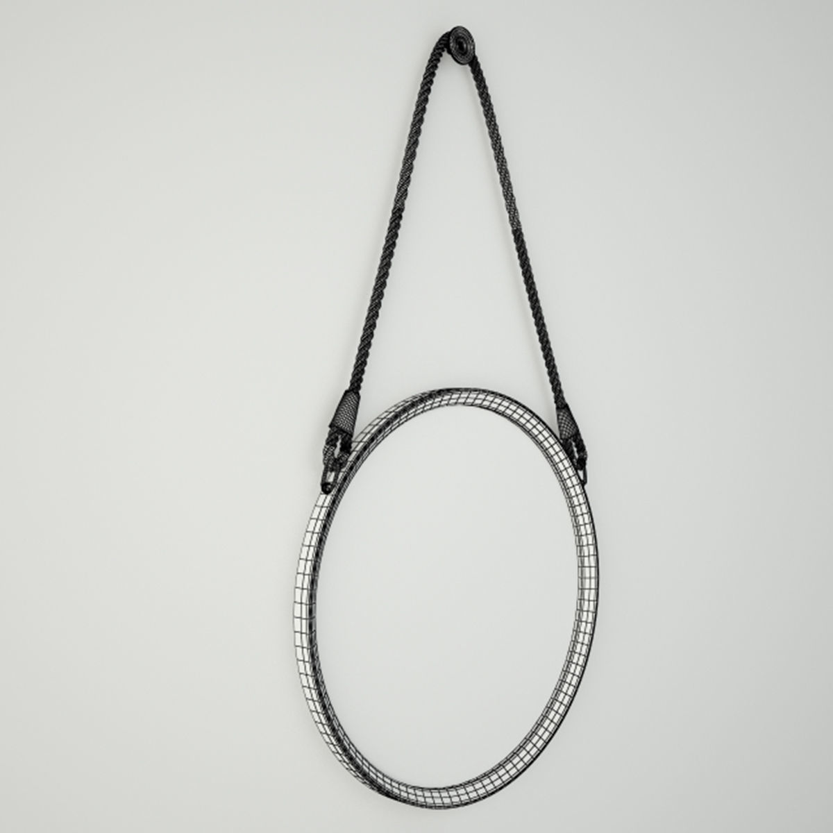 Stirrup Wall Mirror 3D model_3