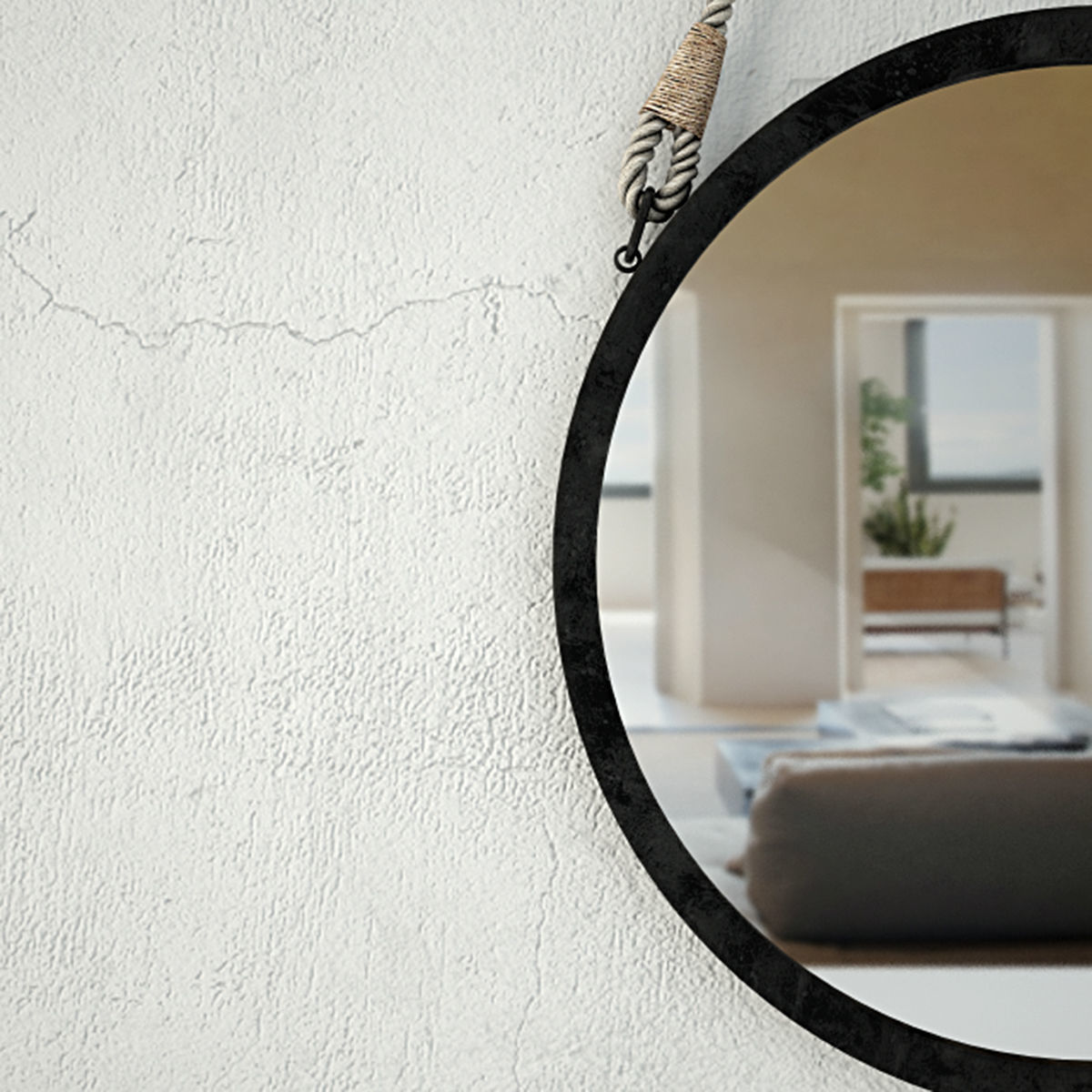 Stirrup Wall Mirror 3D model_4
