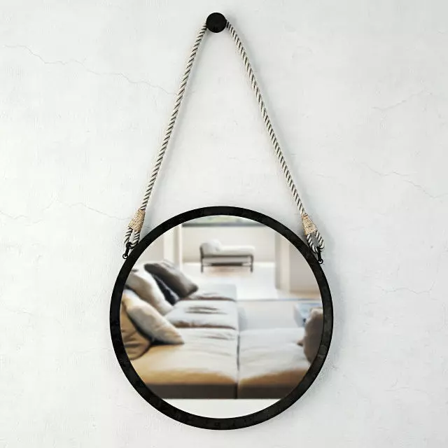 Stirrup Wall Mirror 3D model_0