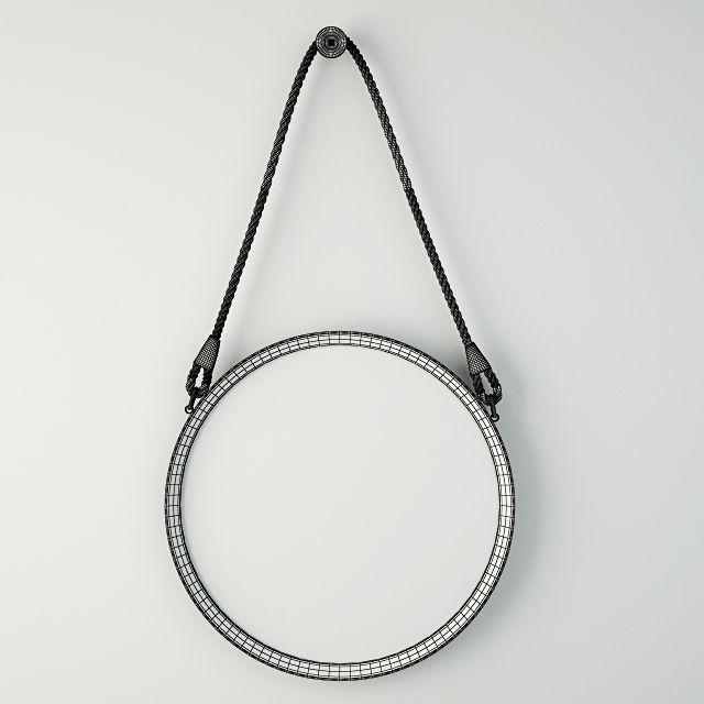 Stirrup Wall Mirror 3D model_1