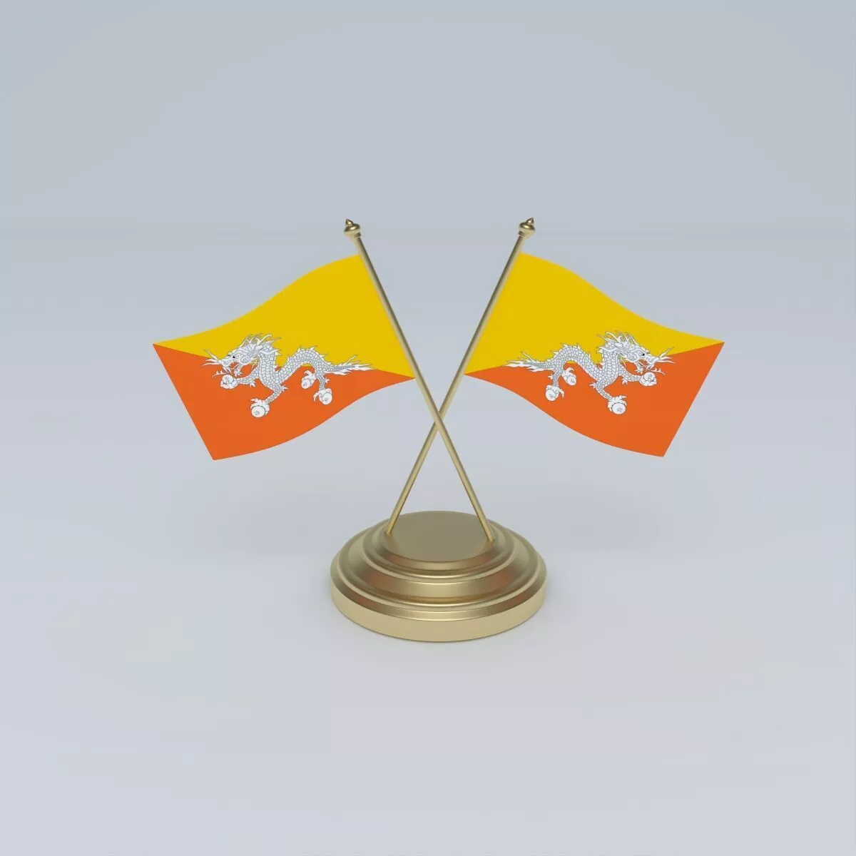 Flag of Bhutan 3D model