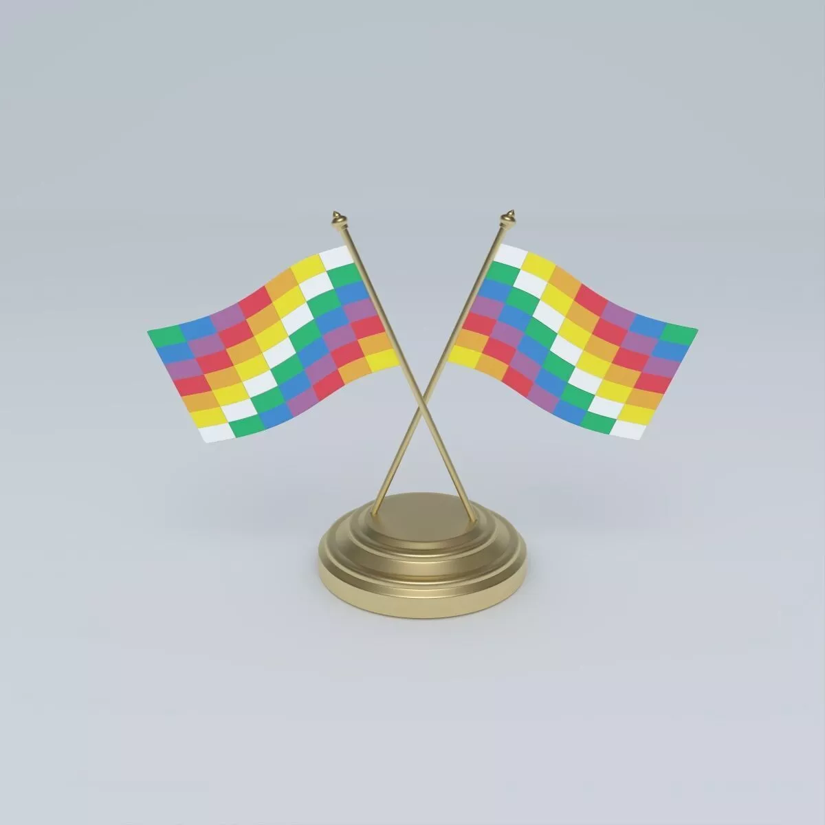Flag of Banner of the Qulla Suyu 1979 3D model