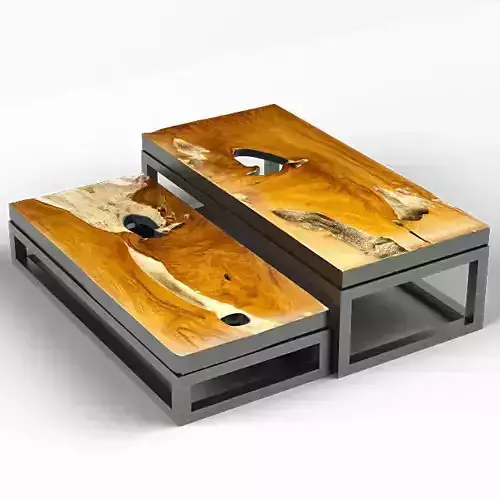 Teak Coffee Tables 2 3D model