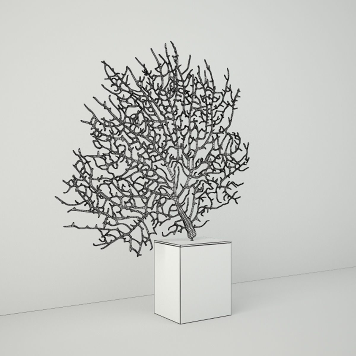 Teal Exotic Sea Fan 3D model_3