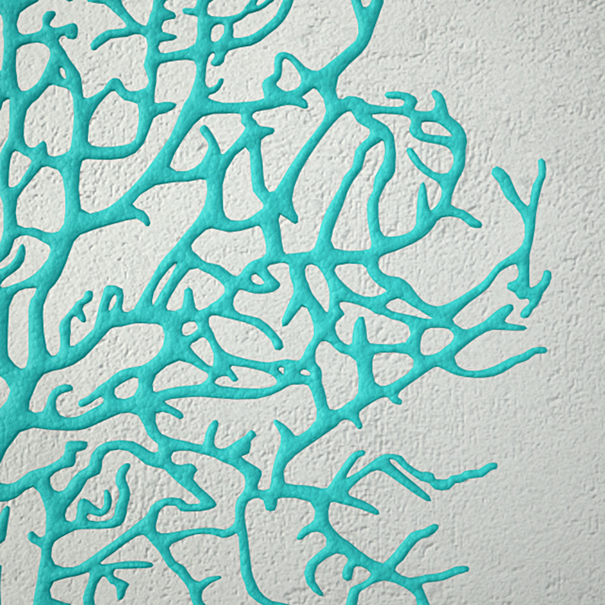 Teal Exotic Sea Fan 3D model_4