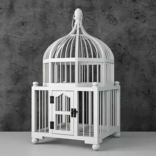 Wooden Decorative Cage by ZARA HOME 3D model
