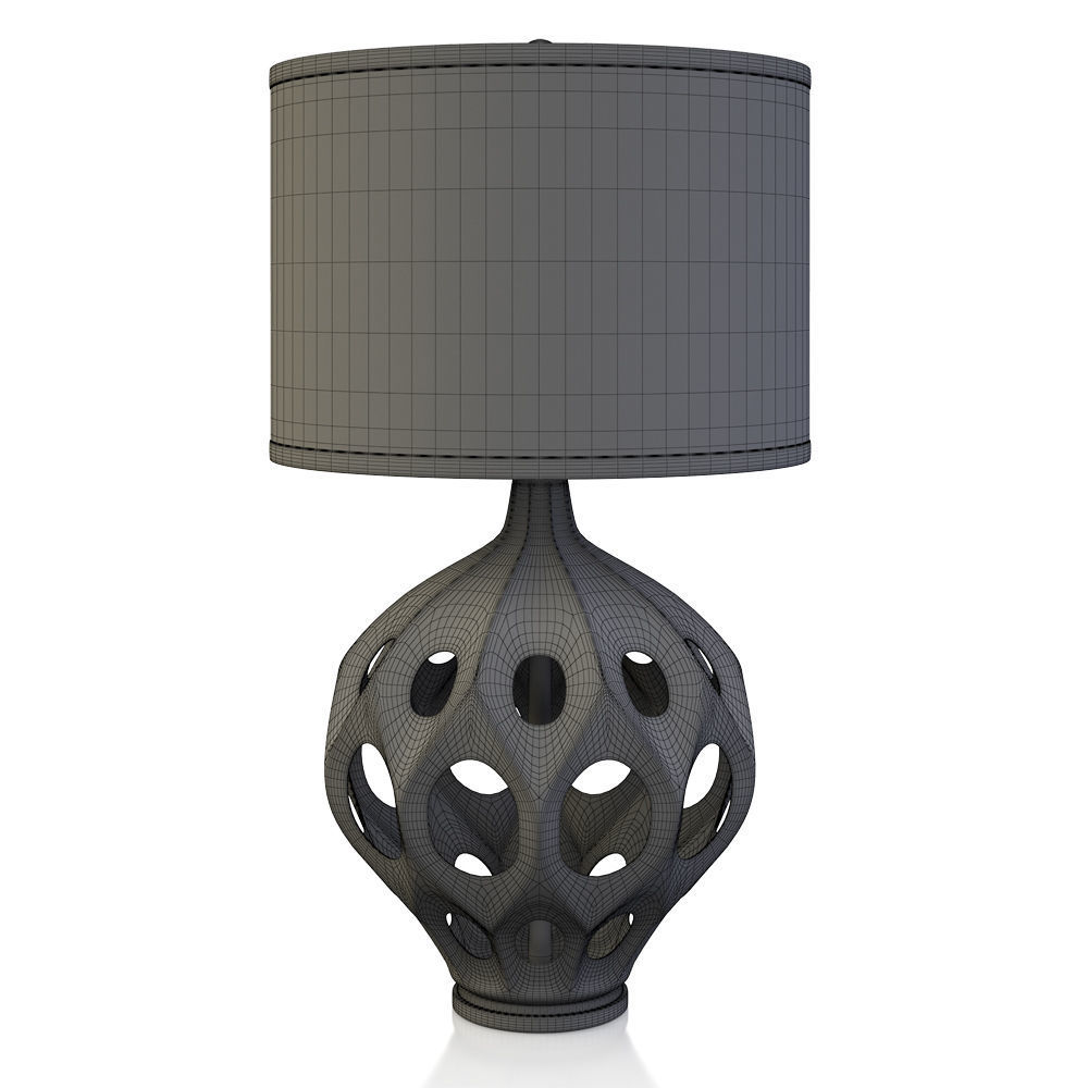 Regina Ceramic Table Lamp 3D model_1