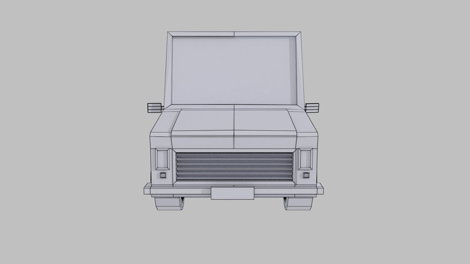 Cartoon Car Low-poly 3D model_8