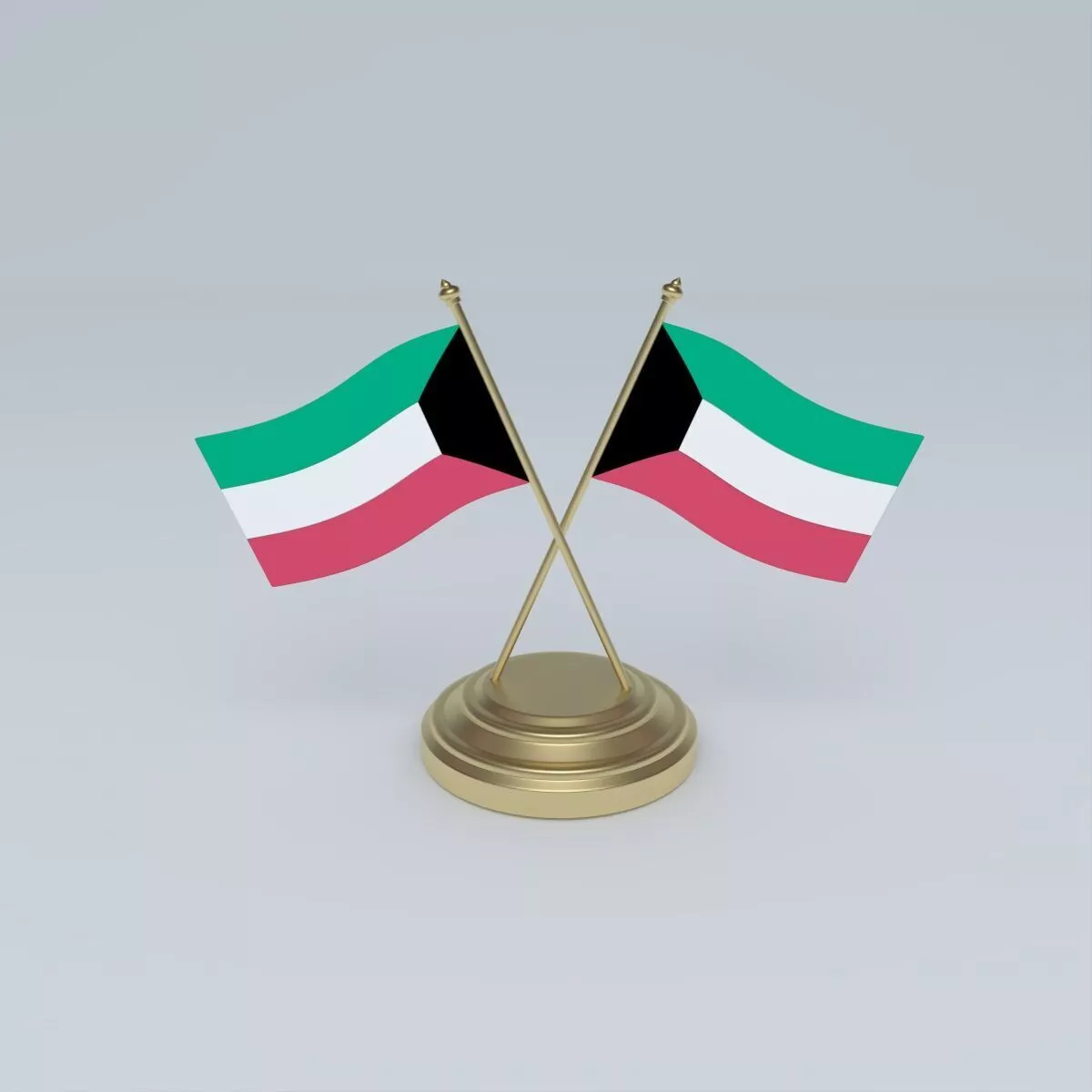 Flag of Kuwait 3D model