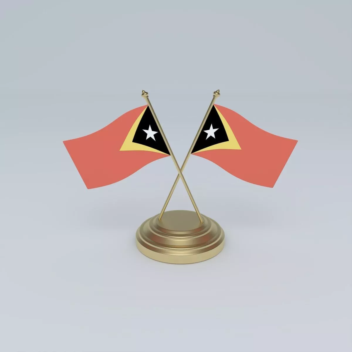 Flag of East Timor 3D model