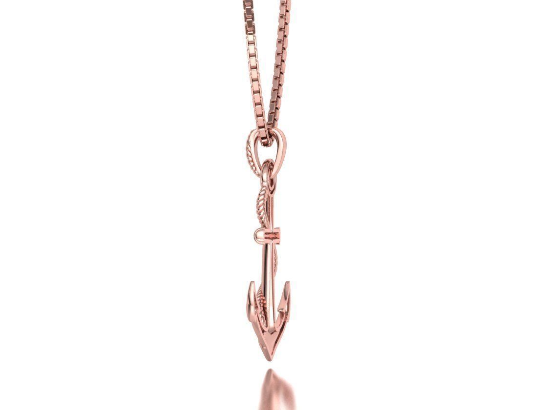 Anchor 39mm Pendant Necklace 3Dmodel 3D print model_21