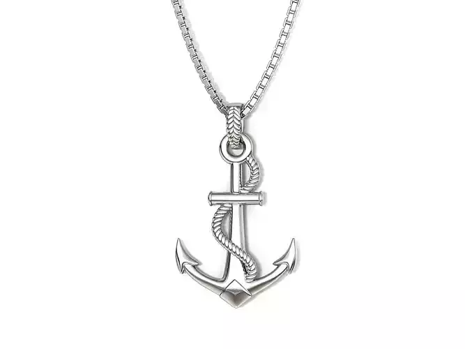 Anchor 39mm Pendant Necklace 3Dmodel 3D print model