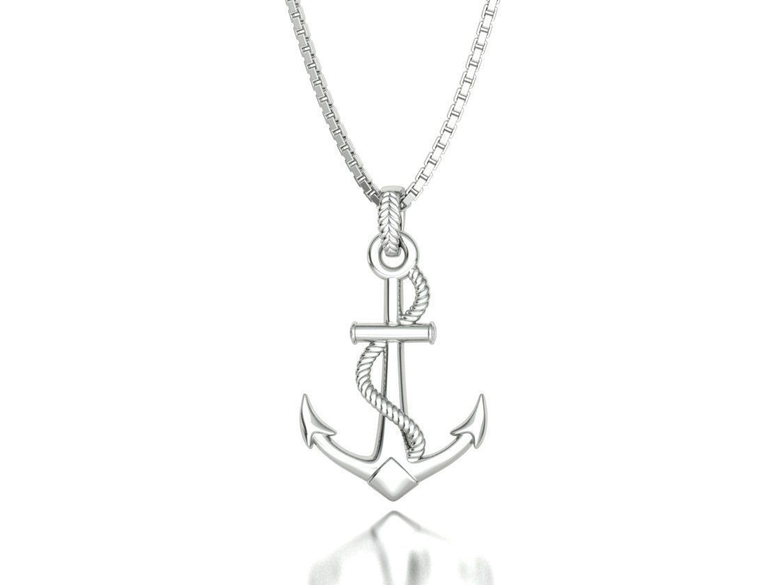 Anchor 39mm Pendant Necklace 3Dmodel 3D print model_30