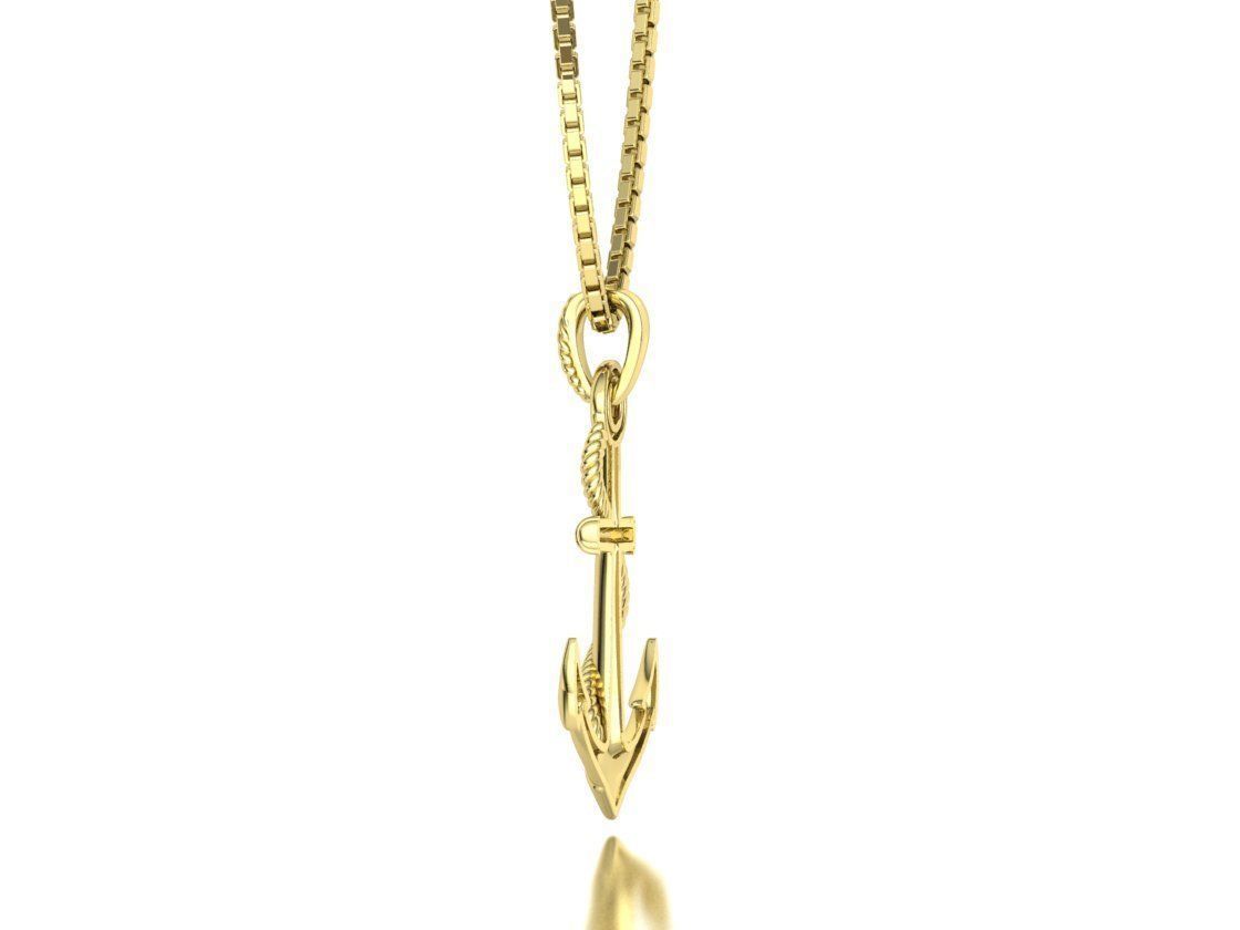 Anchor 39mm Pendant Necklace 3Dmodel 3D print model_23