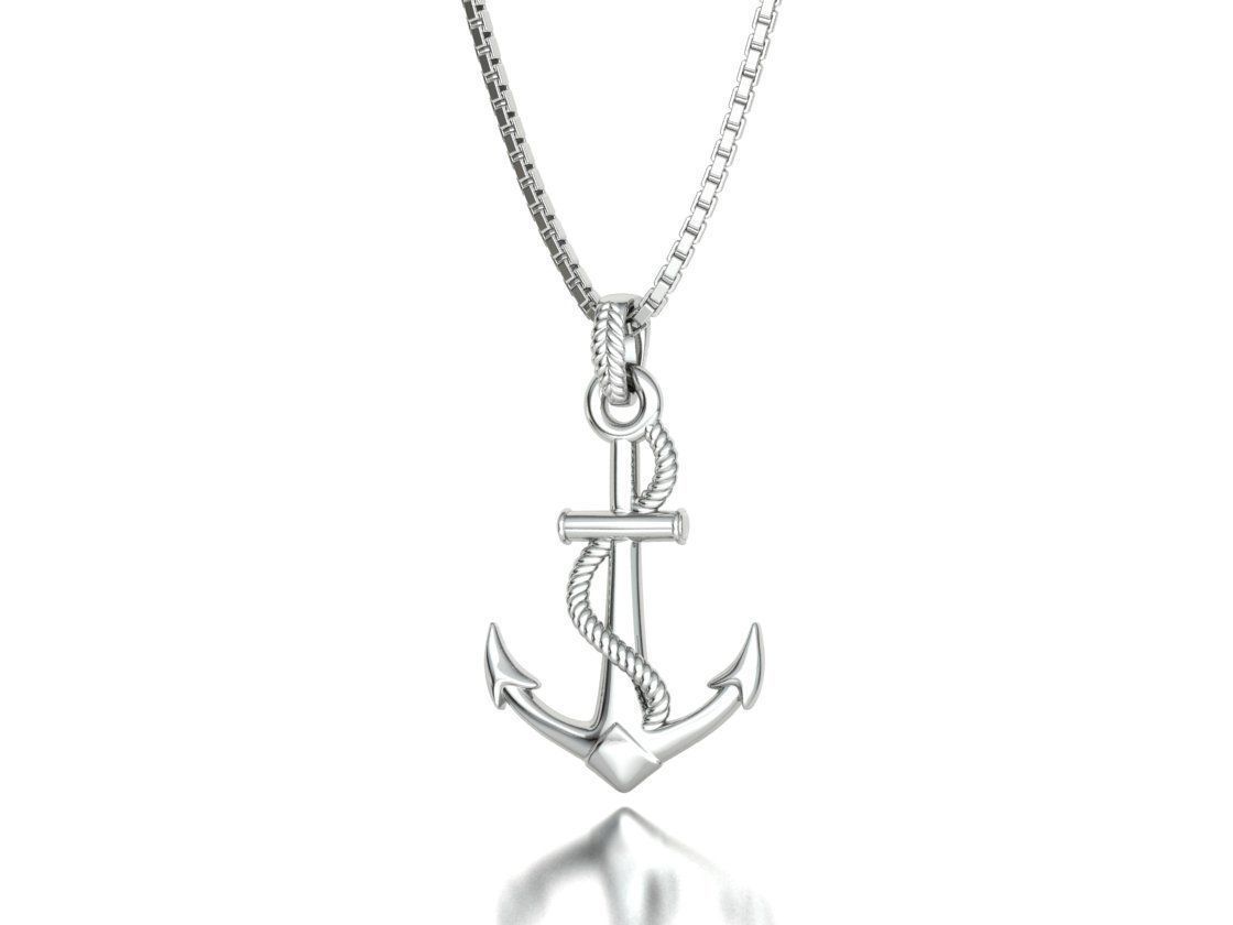 Anchor 39mm Pendant Necklace 3Dmodel 3D print model_33